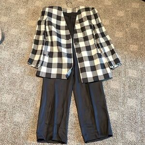 Checked Suit jacket and matching pants size 6